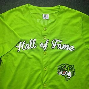 Something Inked Baseball Jersey Mens XL Green Hall of‎ Fame Cox 6 Mesh